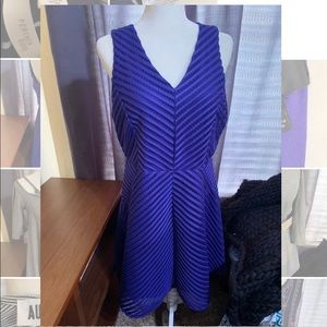 Blue fit & flare dress